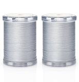 Selric 300Yards Extra Strong Bonded Nylon Thread for Leather Sewing, Silver Heavy Duty Upholstery Thread for Heavy Fabric (2 Spo