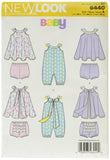 NEW LOOK Patterns Babies Romper and Sundress with Panties Size A (NBSML) 6440