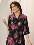 Libas Women'S Floral Straight Tunics (98189_Black Xl)