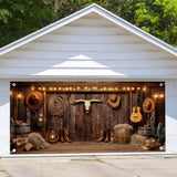 Western Cowboy Garage Door Cover Banner Decorations Backdrop Wild West Wooden Barn Door Garage Door Decorations Wild West Photog