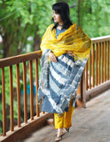 Gosriki Women'S Cotton Blend Straight Printed Kurta With Pant & Dupatta (Bali Grey-Nsw-Gs_S_Grey_Small),Grey,,B0CHSF39LD