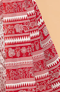 Tamaira Fashion Women'S Plain Cotton Saree (2536_White&Red