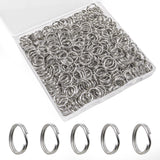 1/2 400PCS Small Split Key Rings for Keychains, Double Loops Metal Mini Key Ring for Jewelry Making Dog Luggage Tag Car Key DIY 