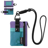 Vulkit Slim Wallet With Id Window, Small Rfid Blocking Card Holder Water Resistant Zip Wallet With Lanyard Keychain For Travel S