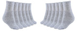 Mukhaksh (Pack Of 6 Pairs = 12 Socks School Boys Melange Grey Ankle Length Towel Socks (1112 Years) With Multiple Packs