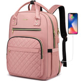 YAMTION Backpack for Women and Teen Girls,School Backpack TSA Laptop Bookbag with USB for College University Students Business O