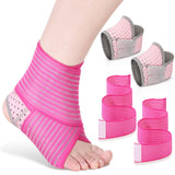 Junkin 2 Pairs Kid's Ankle Support Brace Elastic Ankle Compression Sleeve Neoprene Wraps Adjustable Sports Foot Brace Protector 