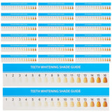 AUEAR, 20 Pack Teeth Shade Guide Whitening Chart Tooth Color Cards White