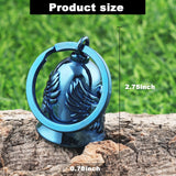 Motorcycle Cross Bell - Motorcycle Key Chain Biker Wing Bells Protect The Rider Motorcycle Accessories (Blue)