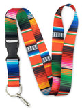 Limeloot Serape Lanyard for Keys, ID Badges, and Accessories - Neck lanyard with Quick Release Buckle and Flat Ring