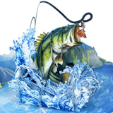 PQDGlobal 3D Bass Fish Popup Card - Handmade Fishing Paper Art for Birthday, Anniversary, Christmas, Fathers Day - Unique Greeti