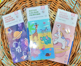 HASHFLOW Magical Water Book for Kids Random Set of 3 with 12 Sheets Each | MessFree Coloring Books with WaterActivated Colors