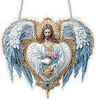 SKRYUIE Hanging Diamond Art Kits for Adults Christ, DIY Window Pendant Diamond Painting Kit Sun Catcher, Special Shaped Crystal 