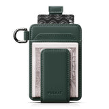 Vulkit Money Clip Wallet With Key Ring Slim Minimalist Design Magnetic Cash Clip Credit Card Wallet For Mens Womens, Green, Slim