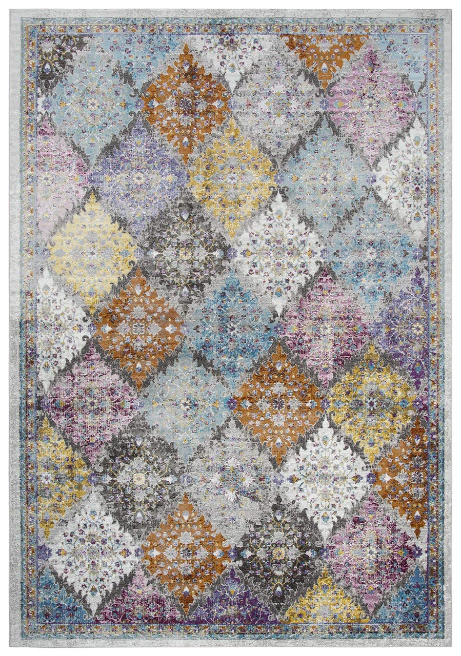 Alora Decor Morocco 7'6' X 9'5' Persian/Diamond Cream/Multi/Rust/Gold/Blue Rug