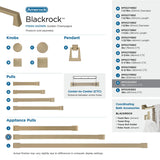 Amerock | Appliance Pull | Golden Champagne | 12 Inch (305 Mm) Center To Center | Blackrock | 1 Pack | Drawer Pull | Drawer Hand