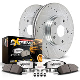 Power Stop K2119-36 Front Z36 Truck & Tow Brake Kit, Carbon Fiber Ceramic Brake Pads and Drilled and Slotted Brake Rotors For Je