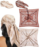 Vihaanta 2Pcs Head Scarf For Women, Bandanas For Women, Versatile Styling Options For Birthday, Rakhi, Diwali Gifting, Soft Beig