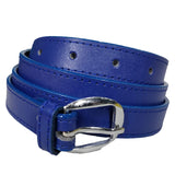 Queery WomenS Pu Leather Belt (Blue)