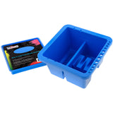 U.S. Art Supply 12 Hole Multi-Function Plastic Brush Washer, Cleaner and Holder with Palette Lid - Clean, Dry, Rest, Store, Hold