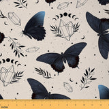 Feelyou Butterfly Fabric by The Yard Kids 10 Yard Star and Moon Upholstery Fabric for Chairs Flower Waterproof Outdoor Fabric Gi
