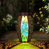 Outdoor Solar Lantern-Waterproof Turtles Hanging Metal Decorative Lights for Patio Table Garden Pathway Yard with Super Bright W