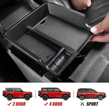 JSD Armrest Storage Insert Box for 2021+ Bronco 2/4 Door with Non-Slip Mat