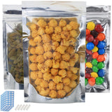 200-Pack Reclosable Small Mylar Bags for Food Storage 8.7 x 11.4 Stand Up Ziplock Pouch Bags in Bulk Resealable Smell Proof Alum