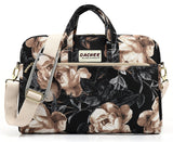 DACHEE Black Lotus Pattern 15 Inch Waterproof Laptop Shoulder Messenger Bag For 14 Inch To 15.6 Inch Laptop 15 laptop Case