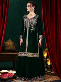 Libas Women'S Velvet Kurta Set (48780O_Green Green M