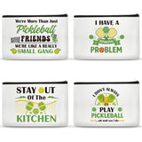 SEAOYOZO 4 Pcs Pickleball Gifts Makeup Bags Dink Ball Bags for or Women Men Cosmetic Bag Christmas Gifts for Women Girls Zipper 