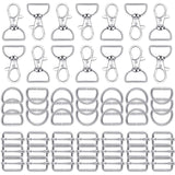 Hotop 56 Pieces D Rings for Purse Bag Hardware Purse Hardware for Bag Making Buckles Craft (25 mm,Silver)