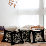 (RB) Dark Memento Mori The Undead Gothic Macabre Art Throw Pillow Case,18 x 18 Inch Set of 4,Gothic Home Decor, Gifts Wife, Sist