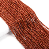 155pcs 2mm Natural Golden Sand Stone Loose Round Beads Gemstone Smooth Samll Spacer Beads for jewerly Making Bracelet Necklace