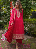 Libas Women'S Silk Blend Kurta Sets (33419O_Magenta Magenta Xl