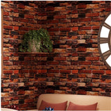 Yancorp 18 x 120 Brick Wallpaper Rust Red Peel and Stick Wallpaper Self Adhesive Fireplace Backdrop Kitchen Backsplash Wall Deco