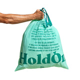 HoldOn 13-Gallon Trash Bags - Plant-based Tall Kitchen Trash Bags with Drawstring Handles for Tall Trash Bins, Heavy-duty and Co
