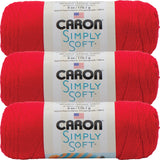 Caron Simply Soft Yarn Solids (3Pack) Red H970039729
