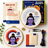 Knot Your Type Goddess Diy Embroidery Kit| Hand Embroidery Kit With All Stitching Materials | Perfect Art & Craft Gift Set, Stit