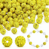 Dowarm 110PCS 10MM Rhinestone Beads for Jewelry Making, Round Rhinestone Clay Beads for Baseball Bracelet Earring Beaded Pen, Cr