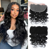 DSEKCAIN HD Frontal 13x6 Lace Frontal HD Lace Body Wave 20 Inch Transparent 13x6 Closure 100% Real Human Hair Ear to Ear Big Spa