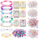 1269 Pcs/24 Sets Mother's Day Bracelets Craft Kit DIY Mama Letters Beads with Cards Jewelry Making Bracelet Handmade Mother's Da