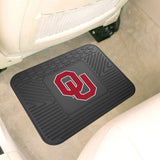 Fanmats 10083 Oklahoma Sooners Back Row Utility Car Mat - 1 Piece - 14In. X 17In., All Weather Protection, Universal Fit, Molded