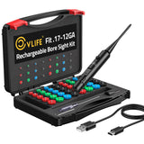 CVLIFE Rechargeable Bore Sight Laser Kit with 64 Adapters fit 0.17 to 12GA Calibers, Professional Red Laser Bore Sight with Butt