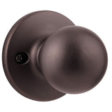 Kwikset Polo Dummy Door Knob, Single Sided Handle for Closets, French Double Doors, and Pantry, Venetian Bronze NonTurning Inte