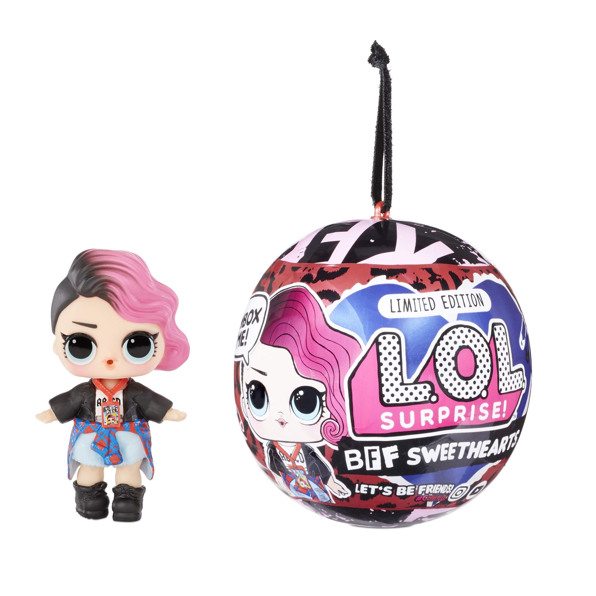 L.O.L. Surprise! LOL Surprise BFF Sweethearts Rocker Doll with 7 Surprises, Surprise Doll, Accessories