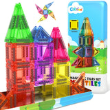 Magnetic Tiles for Kids Ages 4-8 Toddler Toys Magnetic Blocks Building Toy STEM Outdoor Kids Toys Gift for Boys & Girls 3+ Year 