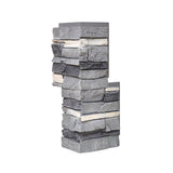 Wallwell 1.77 Inch Deep 3D Faux Stone Corner Panels Matching 8 Piece Set for Seamless 90 Degree Vertical Transition Interlocking
