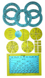 StepsToDo Children Advanced Fraction Teaching Kit,Includes Fraction Tiles,Circles And Rings Set,Includes 78 Pieces. Teach Fracti