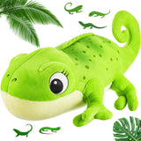 Zhanmai 12 Inches Chameleon Stuffed Animal Chameleon Plush Toy Soft Green Plush Stuffed Animal for Kids Birthday Baby Shower Par